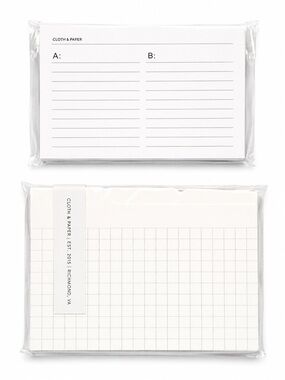 Cloth & Paper (C&P)  Grid and Lined Tabbed Notecards and‎ Tracklist Sticky Notes